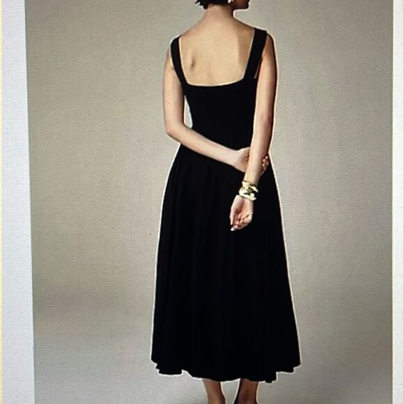 New! J.Crew Sweetheart tank dress with poplin skirt in Black Size 2X Pockets - Picture 2 of 16